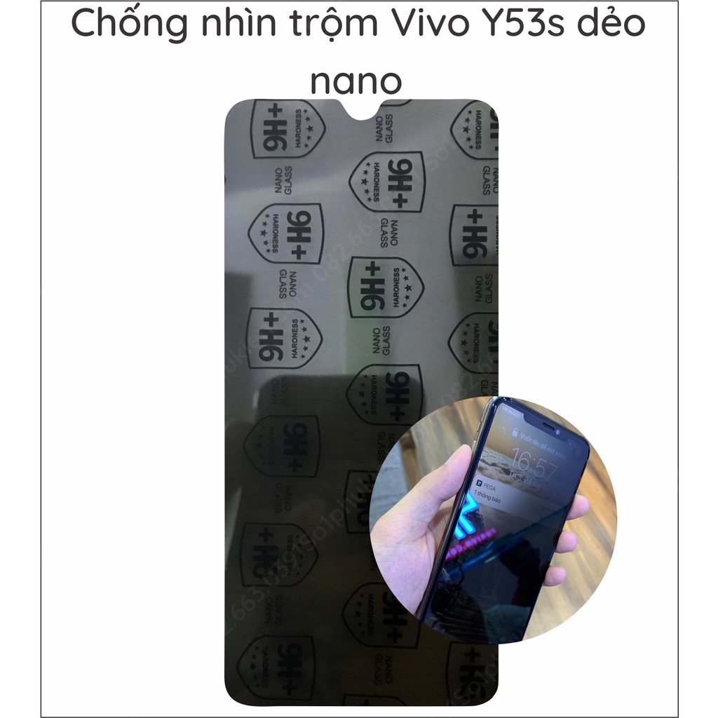 Dán cường lực chống nhìn trộm Vivo Y53s 4G 5G dẻo nano