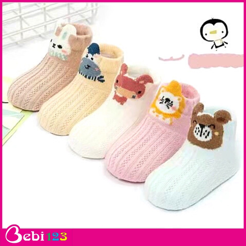 Set 5 đôi tất vớ hình thú màu sắc sinh động cho bé