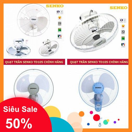 [5🌟][FREESHIP] QUAT TREO TƯỜNG 1680, QUẠT TRẦN ĐẢO SENKO TD-105 [SALE]