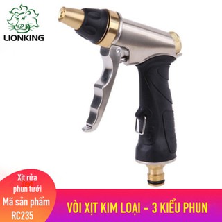 Vòi tưới cây rửa xe đa năng , vòi xịt nước làm bằng chất liệu KIM LOẠI có 3 KIỂU PHUN - RC235