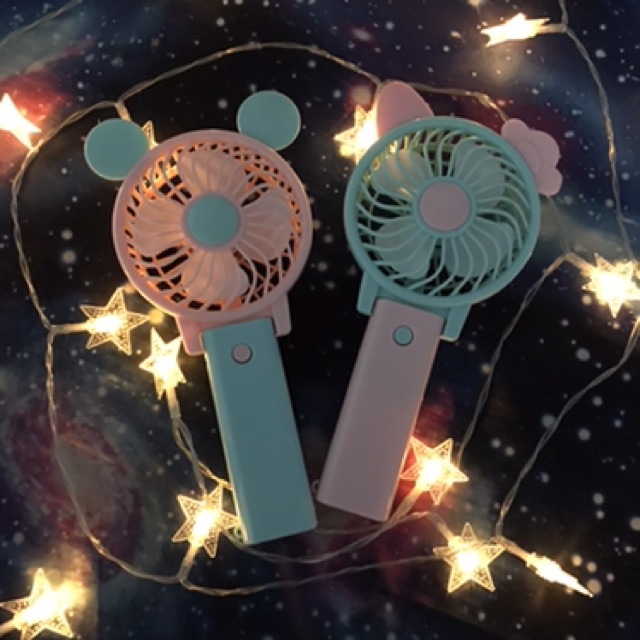 Quạt cầm tay mini kèm sạc và quai đeo