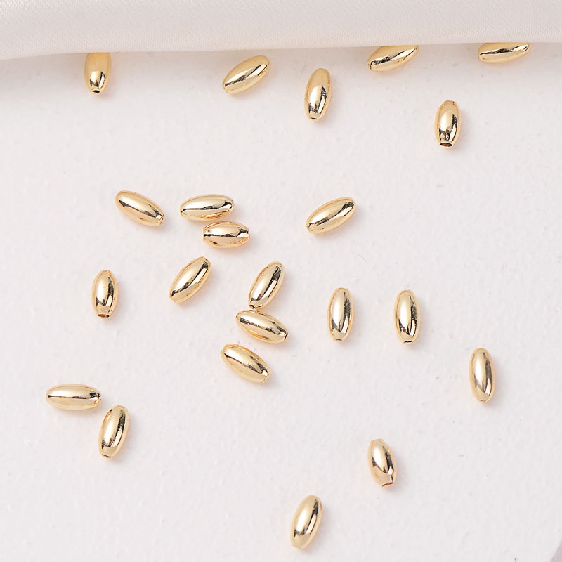 Bộ 10 Hạt Đồng 14K Dùng Làm Vòng Tay/Dây Chuyền diy