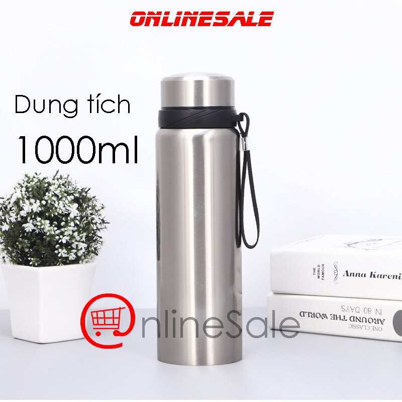 Bình giữ nhiệt inox 3 lớp 1000ml bình lớn thiết kế mới đẹp mắt