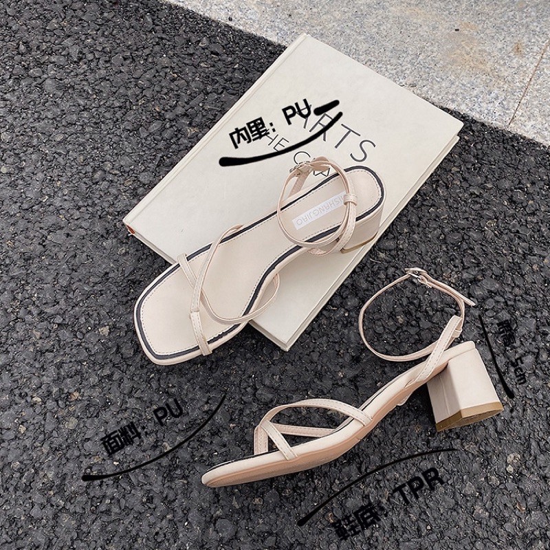 Sandal quai mảnh đế vuông xỏ ngón mã 1515