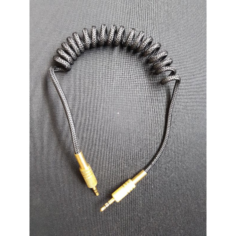 Dây Cáp Âm Thanh Lò Xo 2 Đầu 3.5mm (DIY Dạng Xoắn), Dây Cáp Âm Thanh Audio 3.5mm, Jack 3.5mm Vàng Marshall