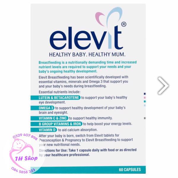 [MẪU MỚI] Elevit Sau Sinh Cho Mẹ 60 Viên, Elevit Bú, Elevit Breastfeeding