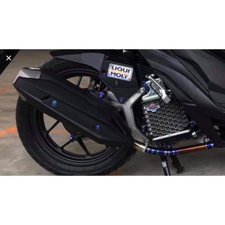 cổ pô titan gr5 khò lên màu hàn pô zin cho vario click ab 125