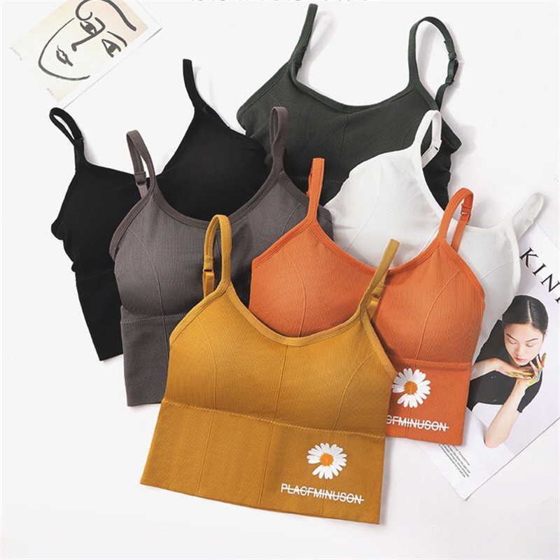 Ao Bra, Croptop Họa Tiết Cúc Họa My, Tập Gym, Yoga,Siêu Đẹp Tôn Dáng BR39 THESHE