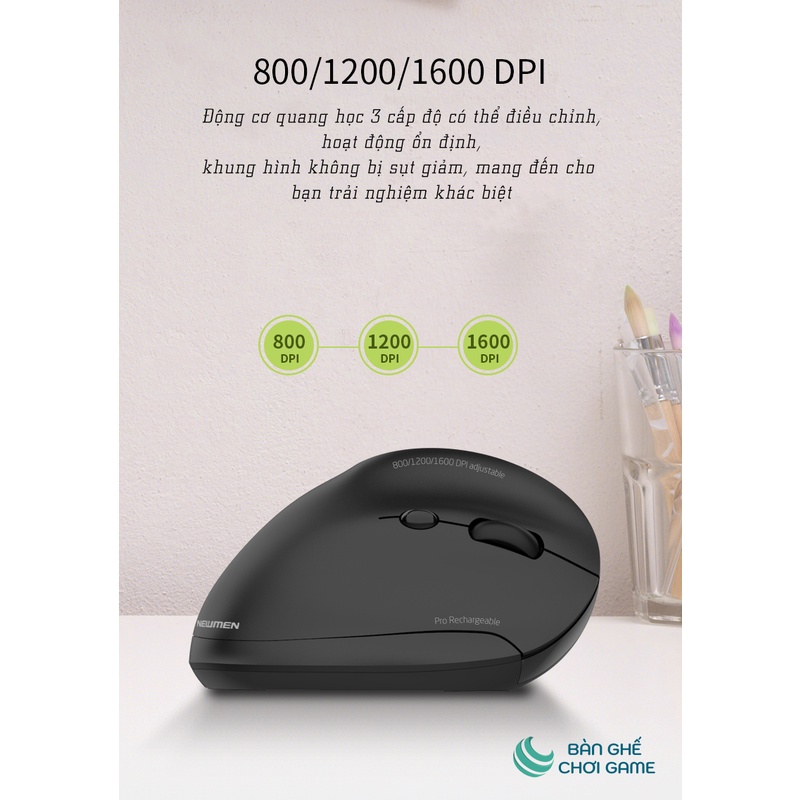 Chuột công thái học Newmen F1000 Dual Mode - Hàng chính hãng
