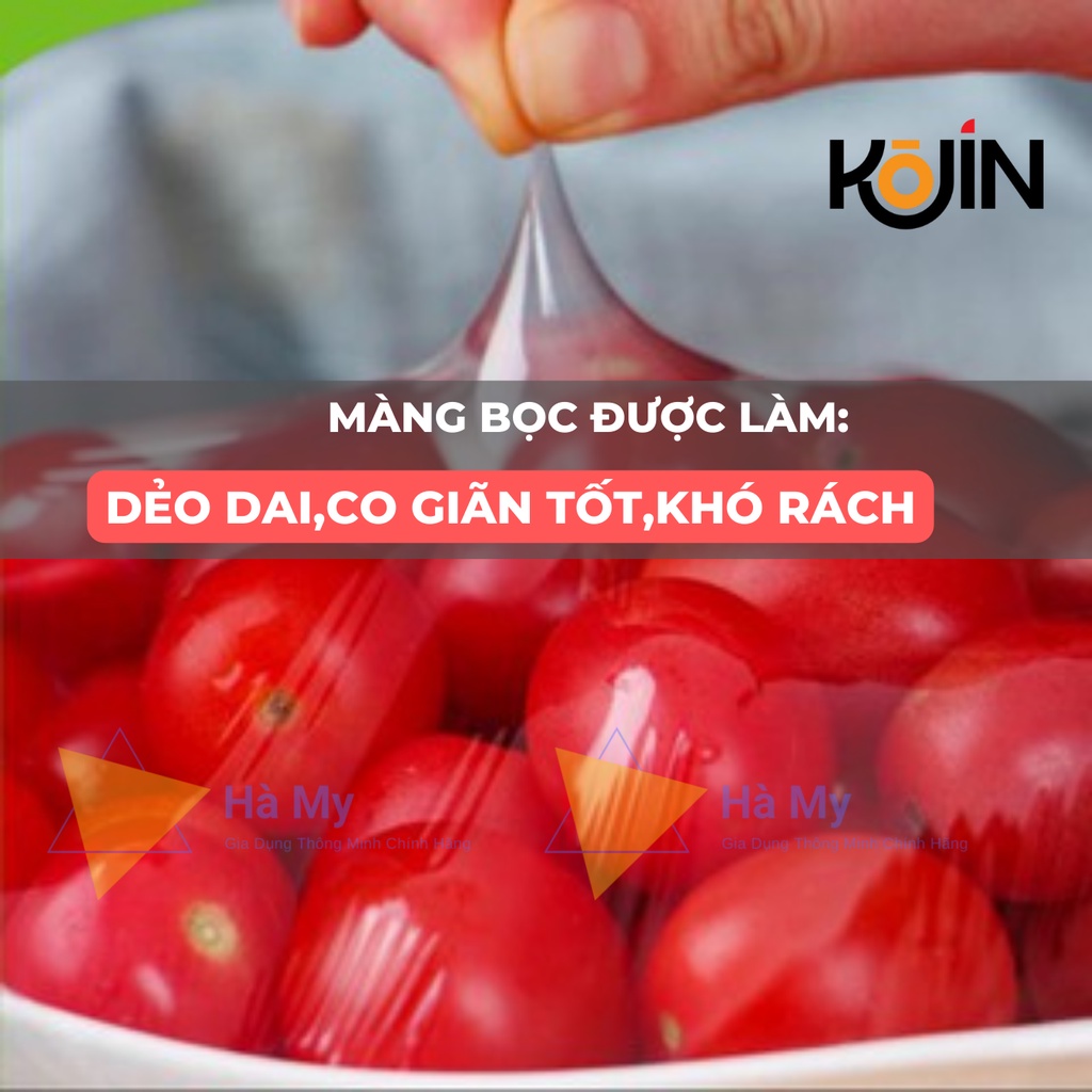 Màng Bọc Thực Phẩm KOJIN Chính Hãng,Bảo Quản Thực Phẩm Tươi Lâu Hơn,Màng Bọc Thức Ăn Co Dãn Có Dao Cẳt Tiện Lợi