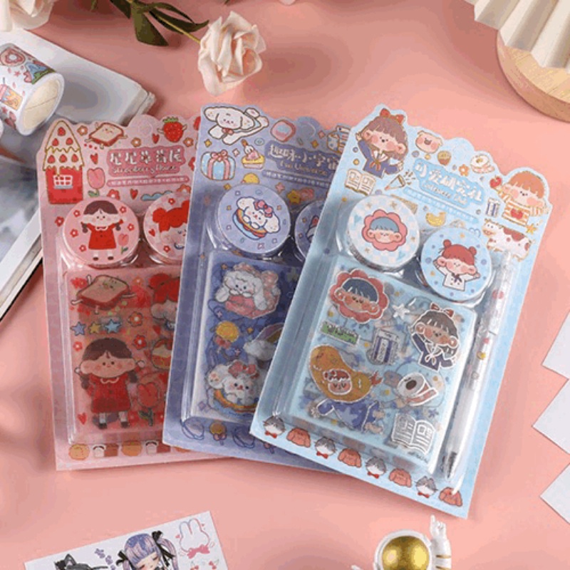 Bộ Sticker Dán Trang Trí Sáng Tạo Dễ Thương Cho Các Bé
