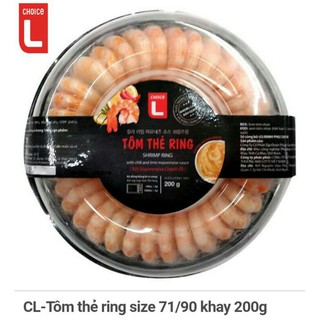 CL-Tôm thẻ ring size 71/90 khay 450g