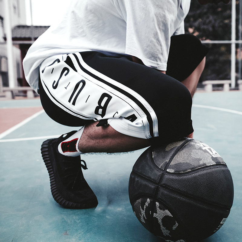 Jordan cba khóa bóng rổ Quần nam ống đứng rộng nba ra sân GIÂY cởi khóa huấn luyện fog thể thao Cúc quần mùa thu