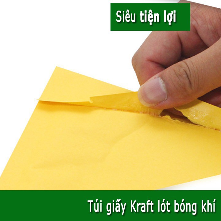 10Túi Gói Hàng Chống Sốc 13x18+4cm  | Túi Giấy Lót Bóng Khí (Kraft) - Phong Bì Đóng Gói Hàng Hóa Chống Sốc