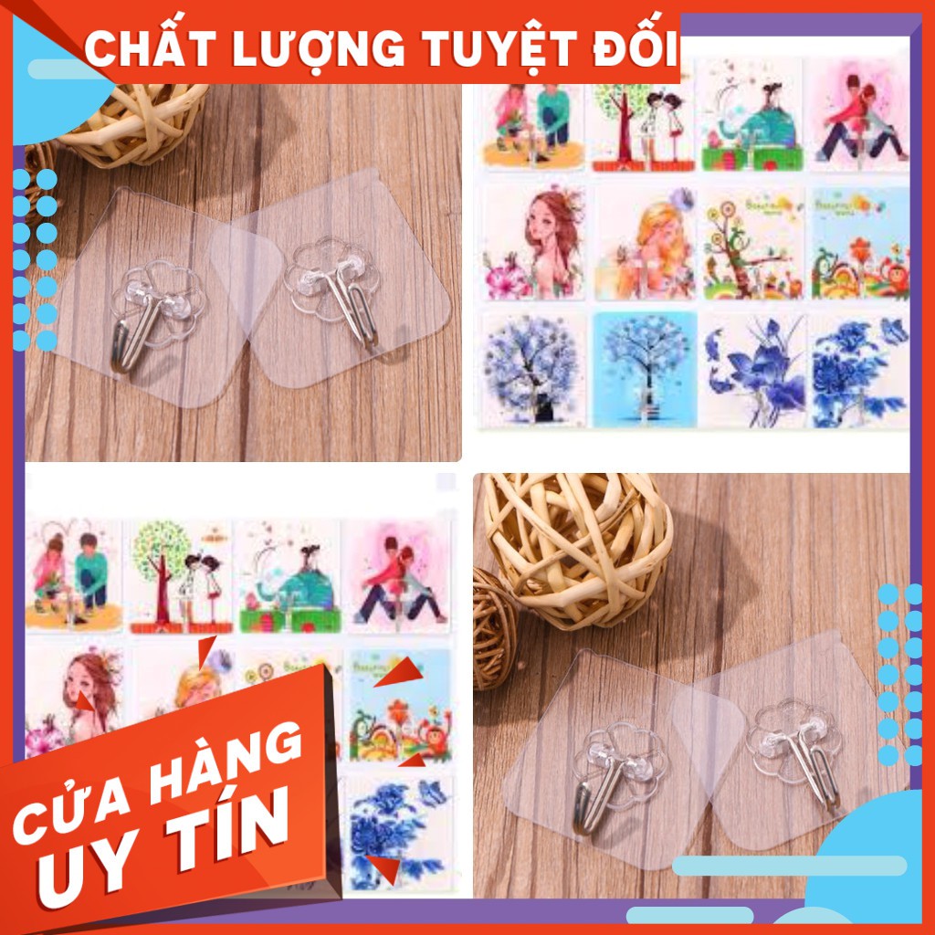 [FREESHIP-150K] BỘ 10 MÓC DÁN TREO TƯỜNG CHỊU LỰC SIÊU DÍNH