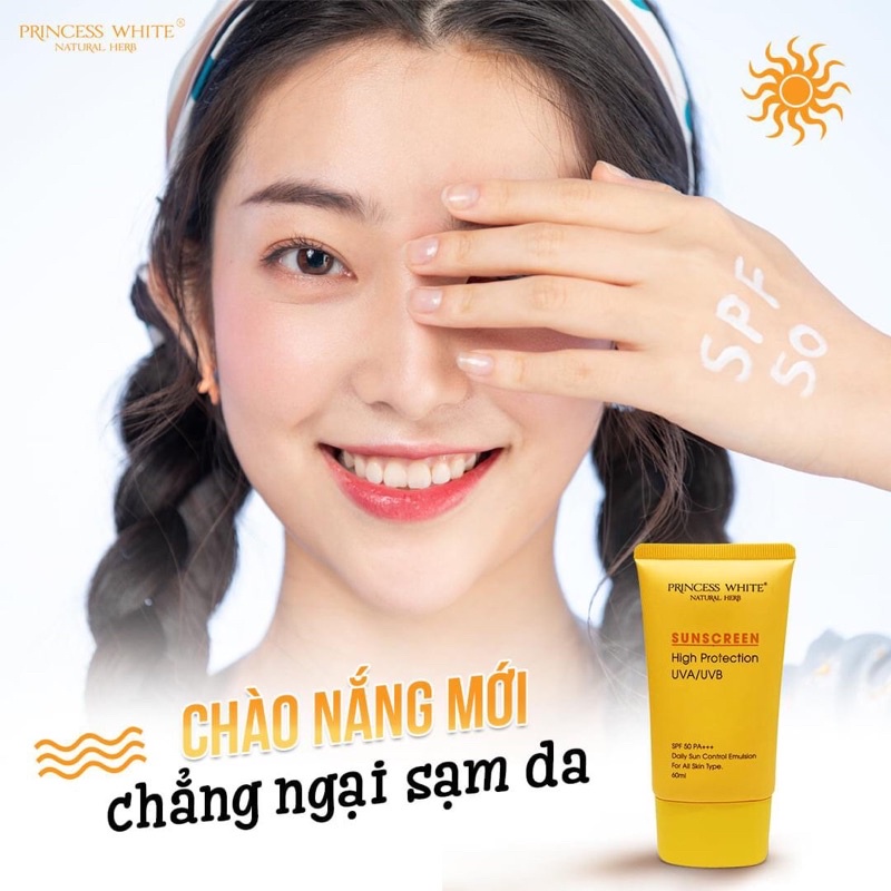 HỘP KEM CHỐNG NẮNG PRINCESS WHITE CHÍNH HÃNG