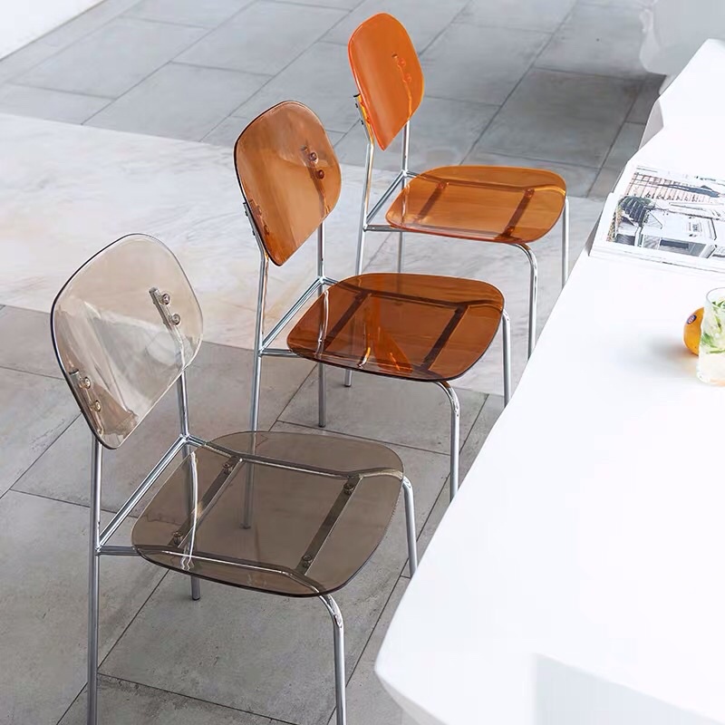 Ghế tựa lưng thư giãn acrylic trong suốt phong cách hiện đại