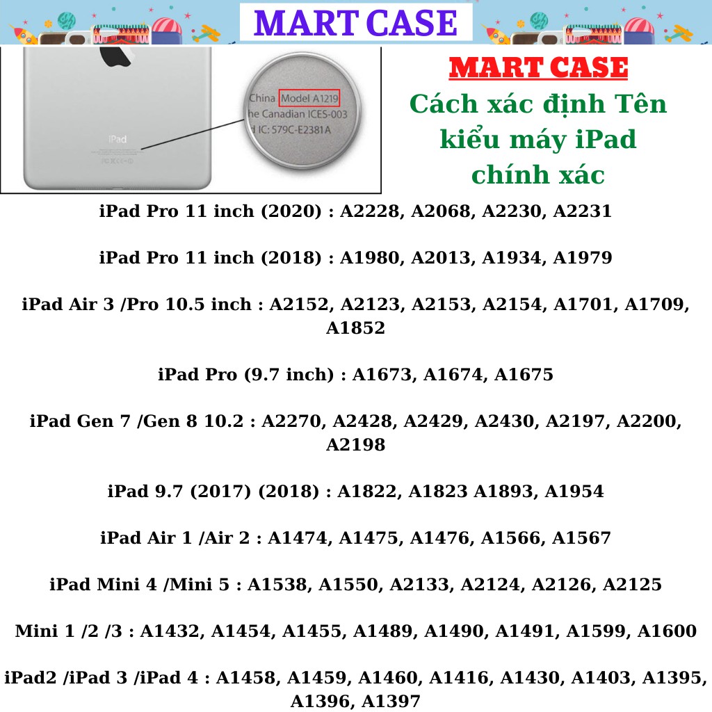 Bao da ipad Xoay 360 độ ốp ipad Pro 11/12.9/9.7/10.5/10.2 gen 7/8...MART CASE | BigBuy360 - bigbuy360.vn