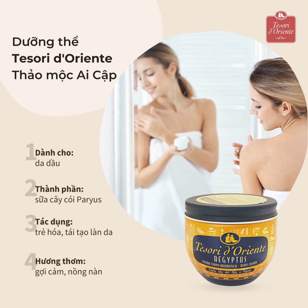 Kem dưỡng thể Tesori d'Oriente 300gram
