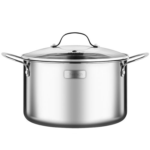 Nồi inox cao cấp 3 lớp đáy liền Elmich Trimax EL- 3731-3732-3733-3734-3735-3736 size 16cm-18cm-20cm-24cm-26cm-28cm