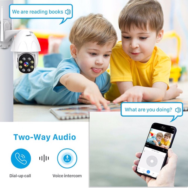 Camera ip yoosee ngoài trời xoay 360 độ ptz FHD 1080p chuẩn 2.0mpx, đèn led chiếu sáng bạn đêm có màu | BigBuy360 - bigbuy360.vn