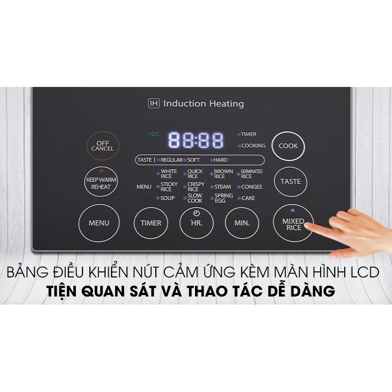 Nồi cơm điện tử cao tần cảm ứng Toshiba 1.8 lít RC-18IP1PV [new model 6/2020]