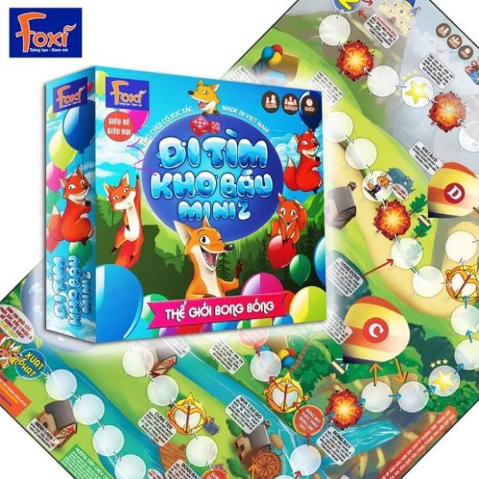 [SALE MÙA DỊCH] Board game-Đi tìm kho báu mini 2 Foxi-đồ chơi phát triển tư duy-dễ chơi-vui nhộn-giá siêu rẻ