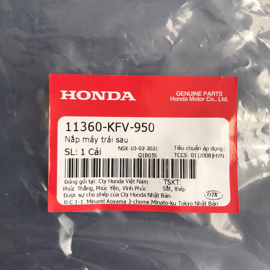 Nắp máy trái sau xe Dream zin chính hãng Honda 11360-KFV-950