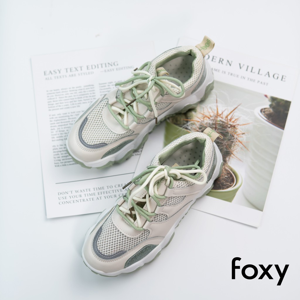 Giày Sneaker Nữ FOXY Tăng Chiều Cao 3 Cm Phong Cách Ulzzang Hàn Quốc - FOX013