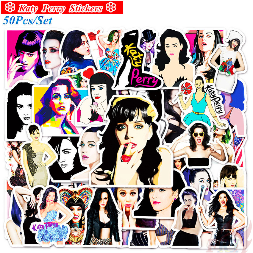 KATY PERRY Bộ 50 Hình Dán Ca Sĩ Nổi Tiếng Chống Thấm Nước 02 Pop