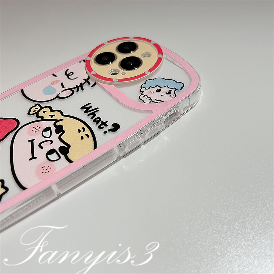 Ốp Điện Thoại TPU Mềm Trong Suốt In Hình Đầu Xấu Xí Có Dây Đeo Cho iPhone 13 12 11 Pro Max 13 12 11