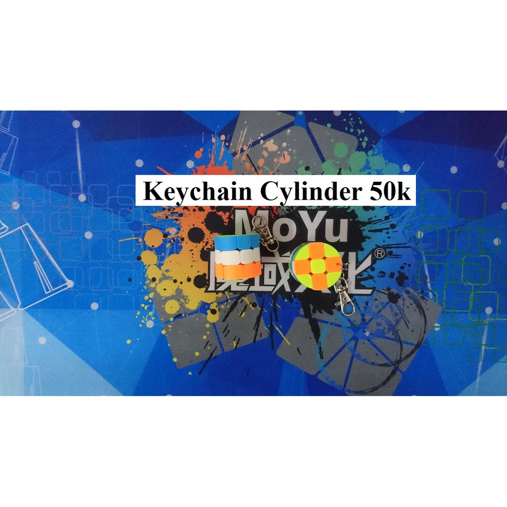 Rubik 3x3x3 Keychain Cylinder