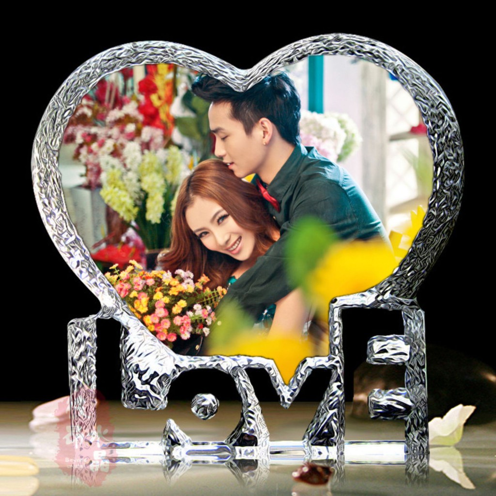 Pha lê tim Love in hình theo yêu cầu