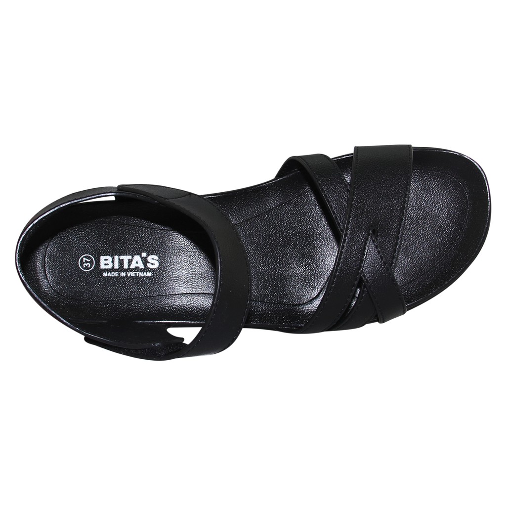 Sandal nữ Bita's SYN.230 (Trắng + Đen)