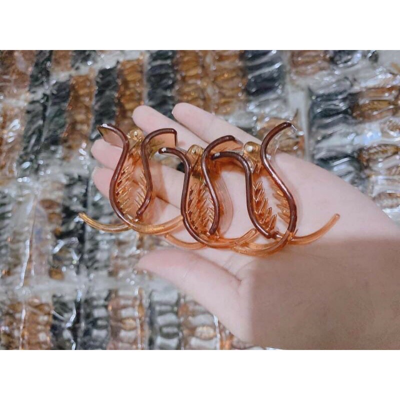 Kẹp tóc càng cua 3 răng, 5 răng màu đen và nâu bền đẹp