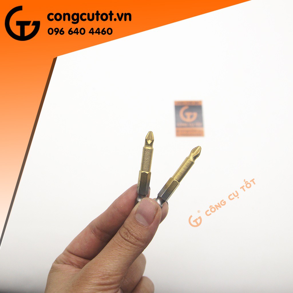 Mũi vặn đầu vít phủ Titanium chuôi lục