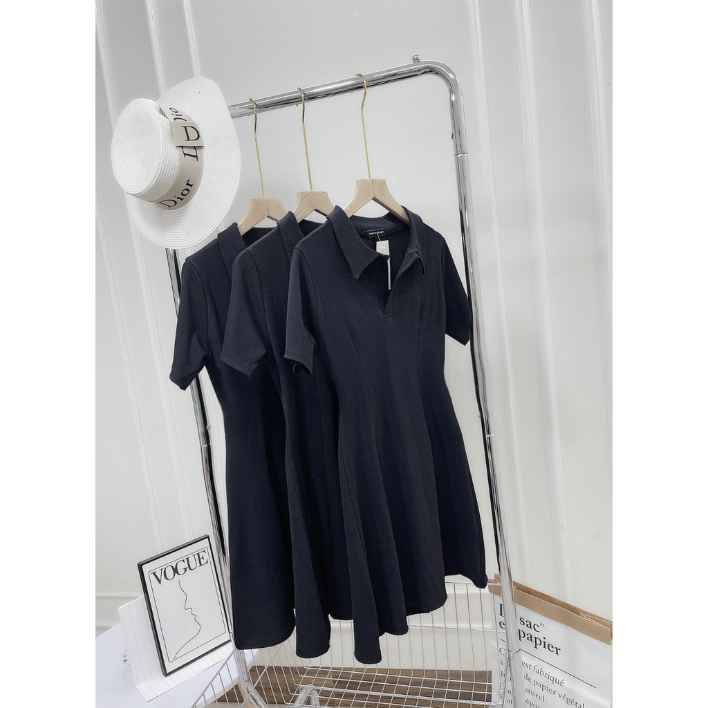 Váy len tăm sơ mi cổ polo siêu hot DN288
