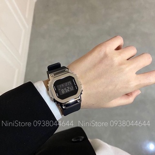 Đồng hồ nam nữ dây cao su phối viền mặt năng động nhiều màu