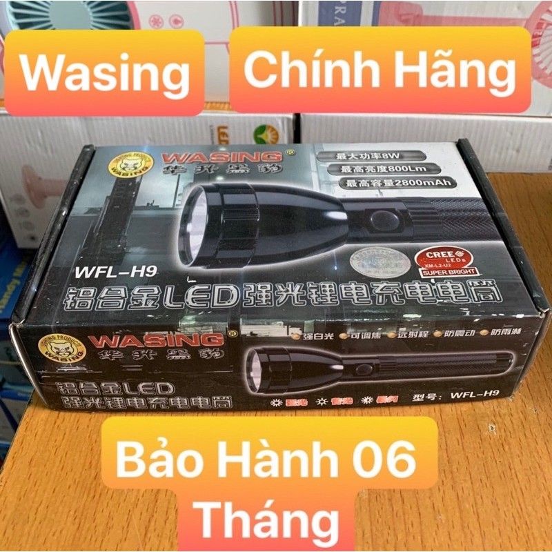 Đèn Pin Siêu Sáng Wasing H9 (Hàng Công Ty 100%)