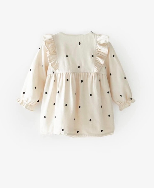 Đầm babydoll chấm bi bé gái zara auth vợt sale