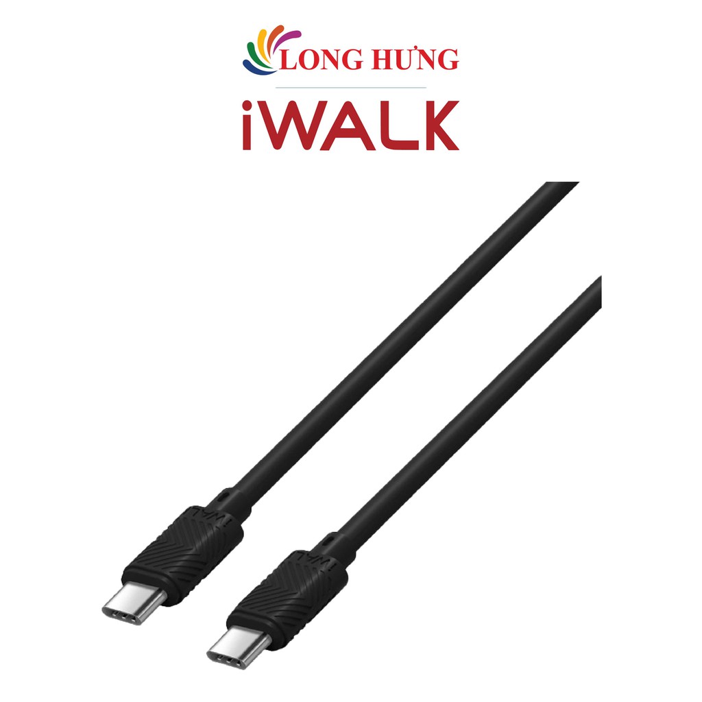 Cáp USB Type-C to Type-C iWalk Twister Edge 1.2m CST021CC - Hàng chính hãng