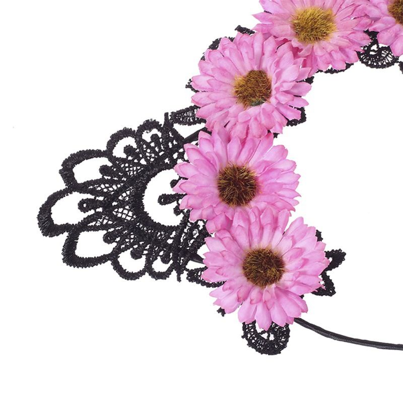 Băng Đô Tai Mèo Phối Ren Hóa Trang Halloween