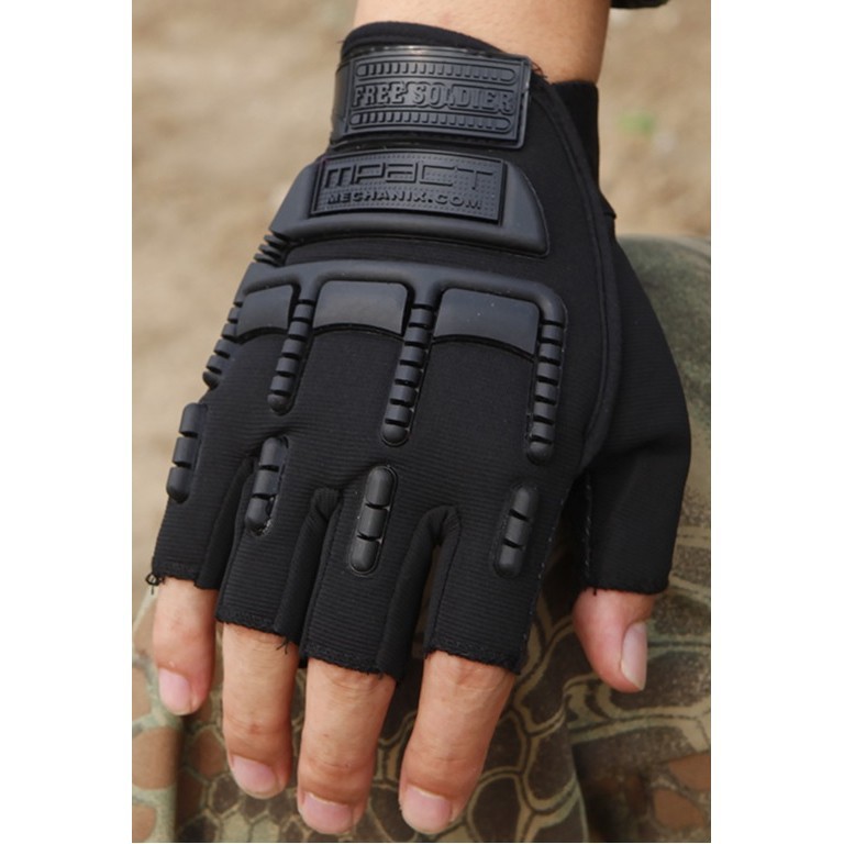 Bán buôn - Găng tay xe máy MPACT cụt ngón có gù - găng tay thể thao chuyên nghiệp