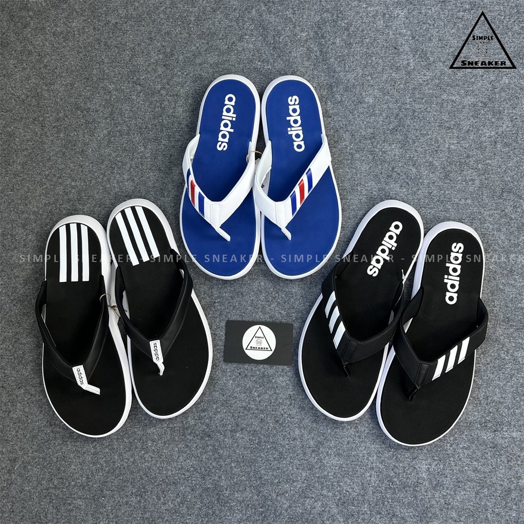 Dép Adidas Xỏ Ngón Chính Hãng 💙SIMPLE SNEAKER💙 Dép Kẹp Adidas Auth - Adidas Comfort Flip Flops Core Black EG2069