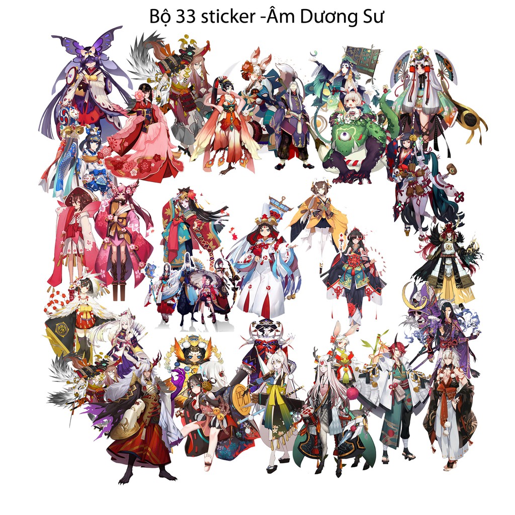 Bộ sticker Game Âm Dương Sư - Onmyouji game ( 3 mẫu)