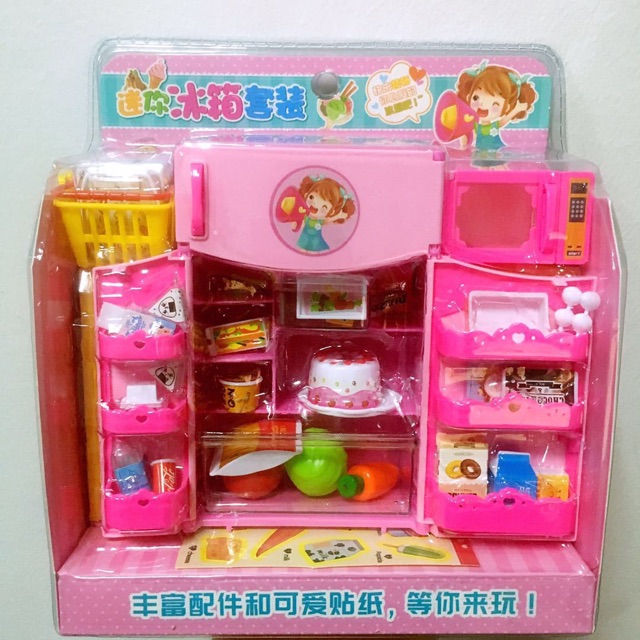 Tủ lạnh đồ chơi kèm phụ kiện cho bé