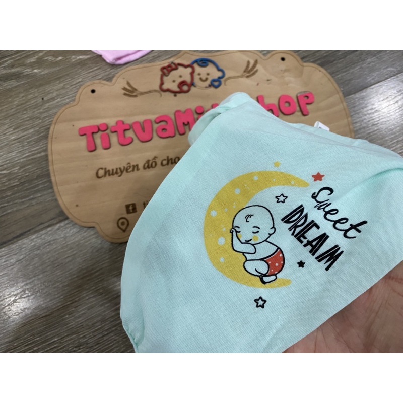 Quần dài cotton in gấu, quần dài cho bé sơ sinh