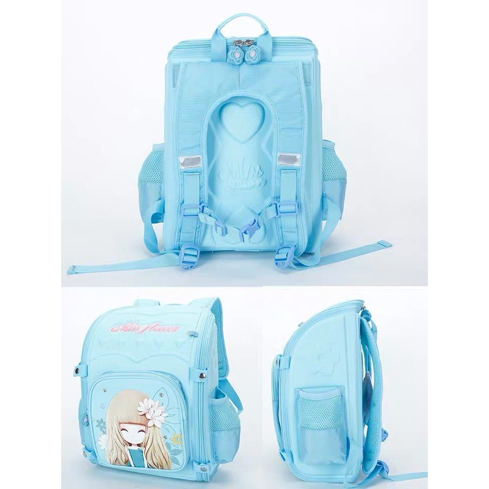 Balo chống gù cho học sinh tiểu học bé gái dễ thương, đáng yêu cấp 1