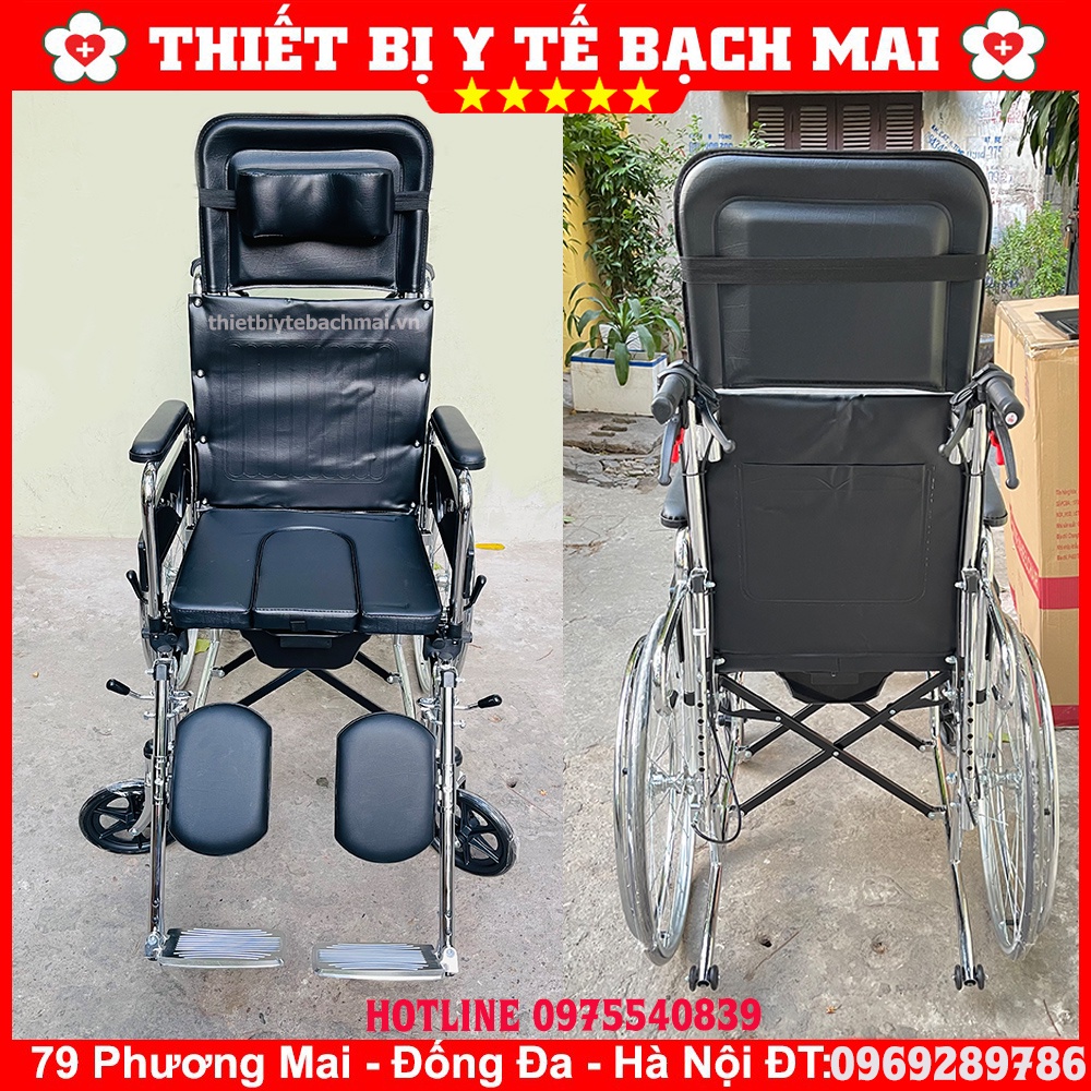 Xe Lăn LUCASS X7 Có Bô Vệ Sinh, Ngả Nằm, Tay Phanh Cao Cấp Dành Cho Người Lớn Tuổi