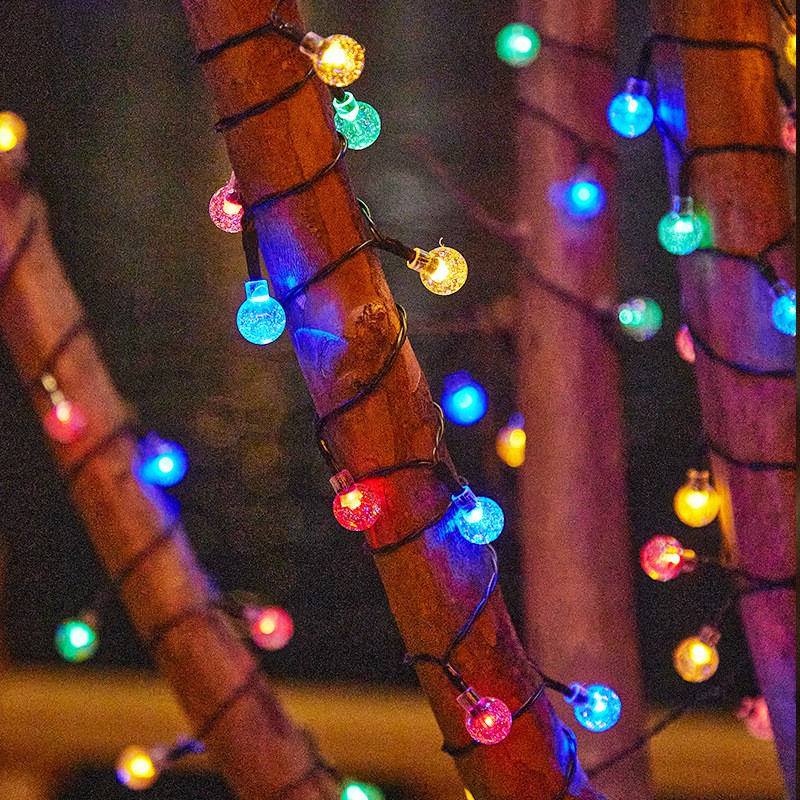 [Dài 10m] Dây Đèn Led Cherry Bọt Nước trang trí ngày Tết ánh sáng vàng, nhiều màu
